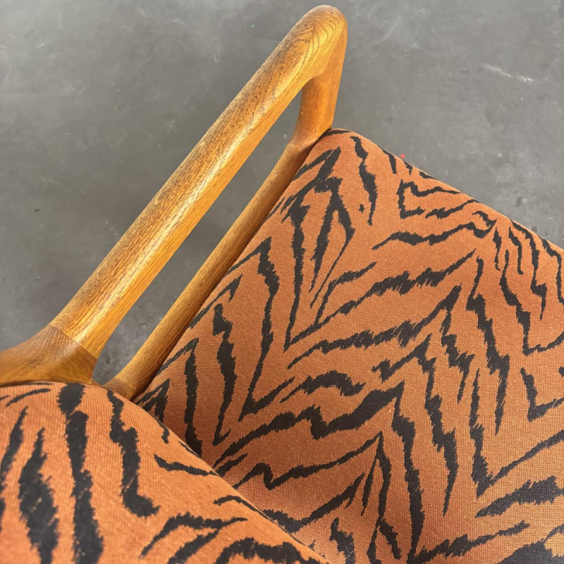 Set de 4 chaises traineau scandinave en teck