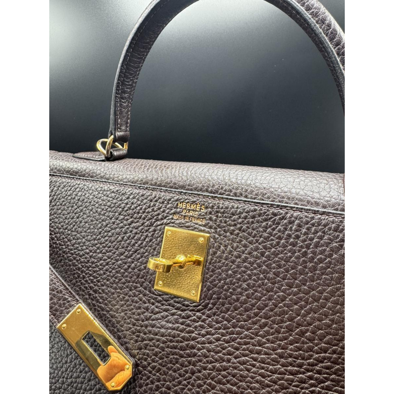 Hermès, sac Kelly 35, cuir taurillon Clémence marron, 2003