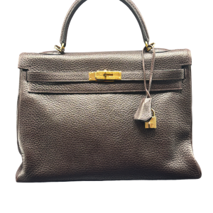 Hermès, sac Kelly 35, cuir taurillon Clémence marron, 2003