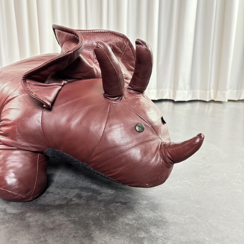 Poef - Leren dinosaurus-ottomane, 1970