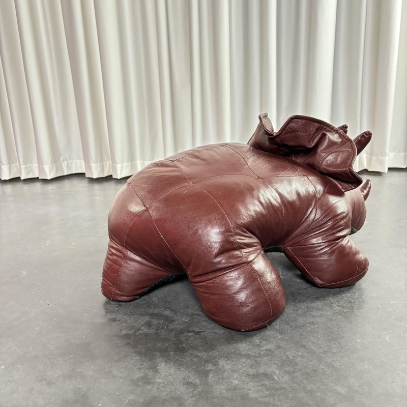 Pouf - Leather dinosaur ottoman, 1970