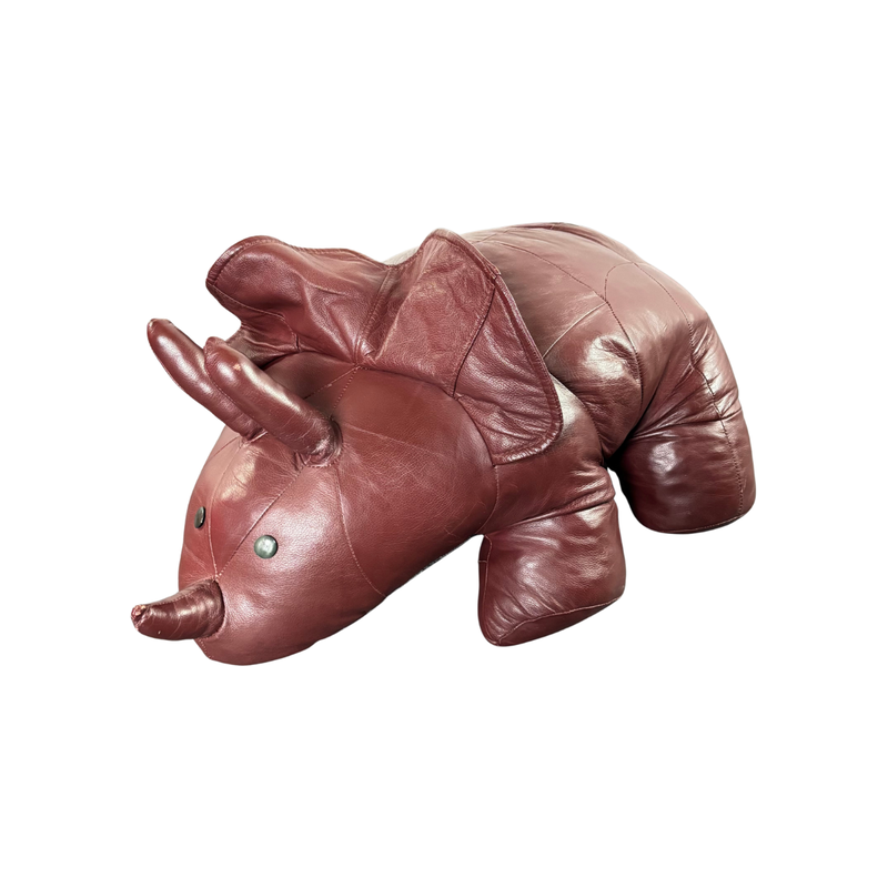 Poef - Leren dinosaurus-ottomane, 1970