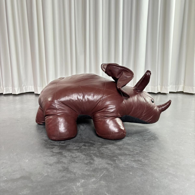 Pouf - Leather dinosaur ottoman, 1970