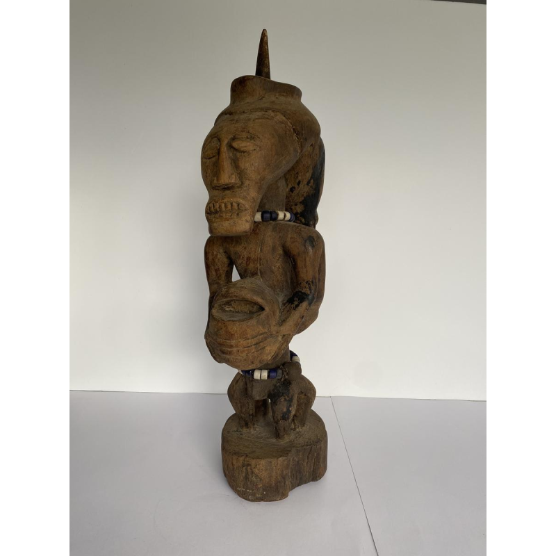 Two-headed protective statue, African