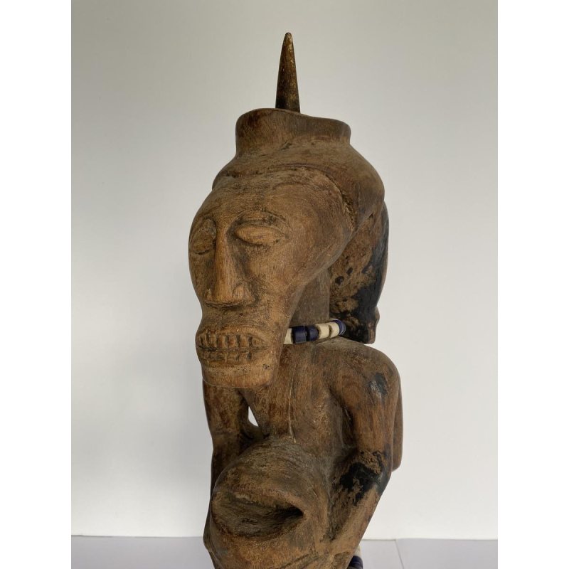 Statue de protection à 2 têtes, africaine