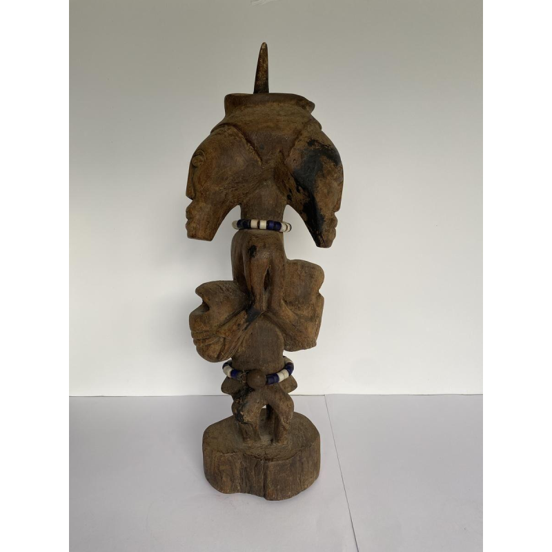 Statue de protection à 2 têtes, africaine