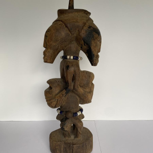 Two-headed protective statue, African
