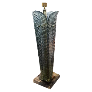 Pair of signed Murano glass lamps, Italy