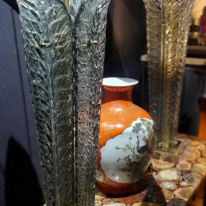 Paire de lampes en verre de Murano signées, Italie