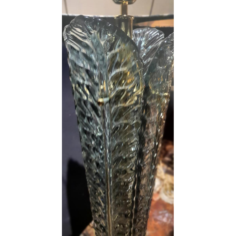 Paire de lampes en verre de Murano signées, Italie