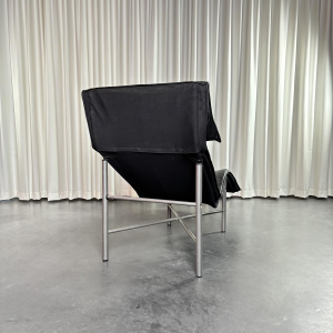Tord Björklund pour Ikea 'Skye' chaise longue en cuir noir, Suède 1980s