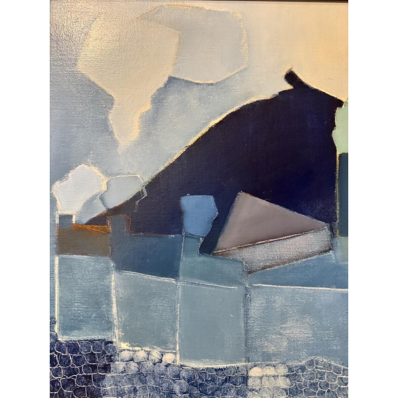 René DESSAINTE «Pays noir» peinture huile sur toile