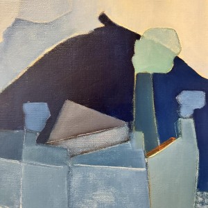 René DESSAINTE olieverfschilderij "Black Country" op doek