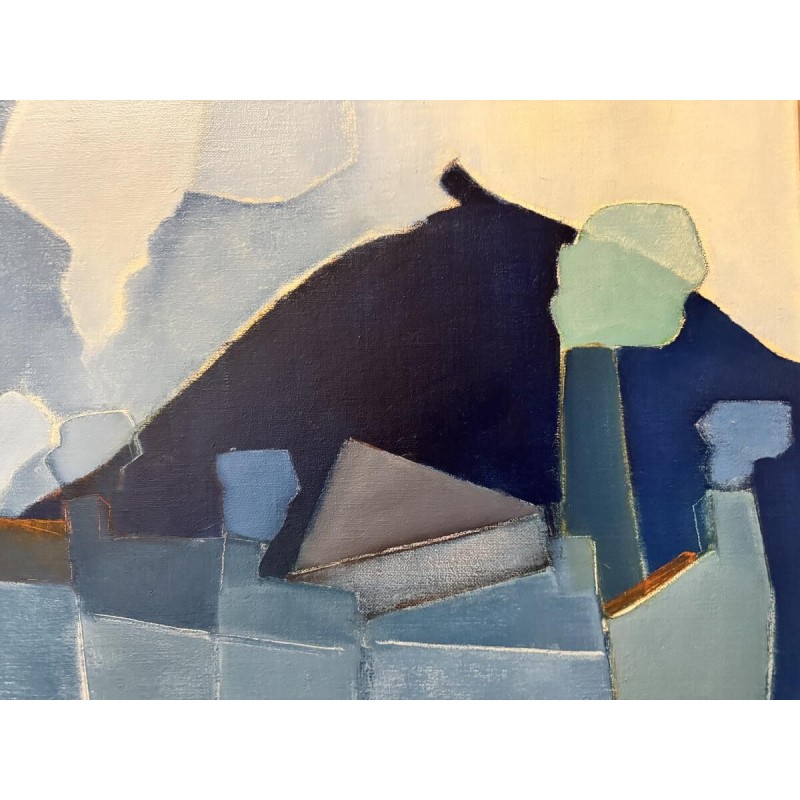 René DESSAINTE «Pays noir» peinture huile sur toile