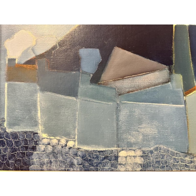 René DESSAINTE «Pays noir» peinture huile sur toile