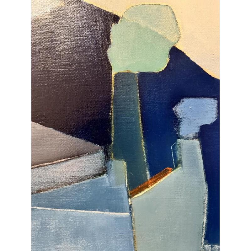 René DESSAINTE «Pays noir» peinture huile sur toile