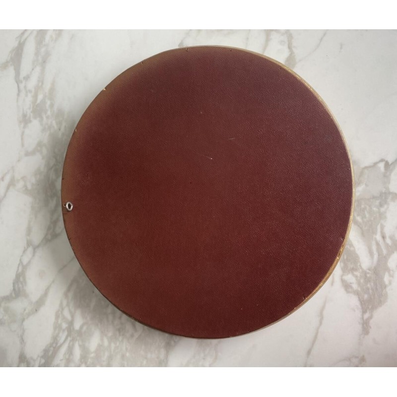 Miroir "oeil de sorcière" circulaire en bois sculpté doré