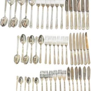 Bernard Yot for Christofle, Aria 54-piece silver-plated flatware set, 1985