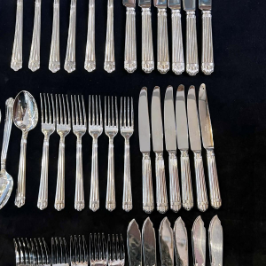 Bernard Yot for Christofle, Aria 54-piece silver-plated flatware set, 1985