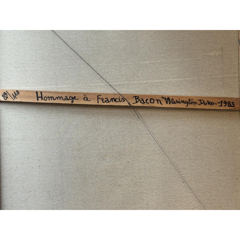 Vasington DOKO “Homage to Francis Bacon” 1989 oil painting on canvas