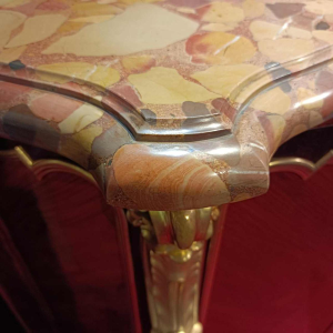 Napoleon III high cabinet stamped LEXCELLENT Paris, 2 doors, marquetry, bronze, 19th c