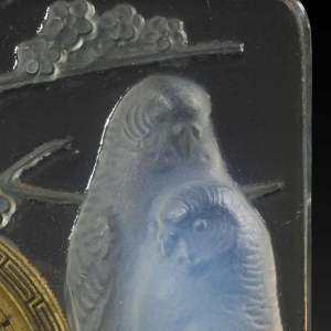 Pendulette 8 jours « INSEPARABLES » (1926) de RENE LALIQUE (1860-1945) :