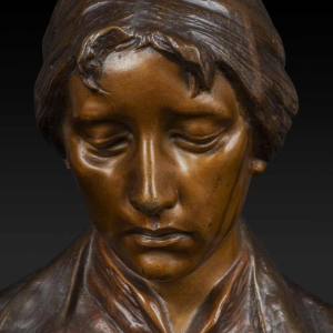 ADOLF JOSEF POHL "MATER DOLOROSA" sculpture bronze bust