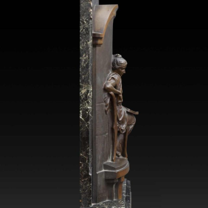 Louis-Ernest Barrias "La Liseuse", bronzen sculptuur, 19e eeuw