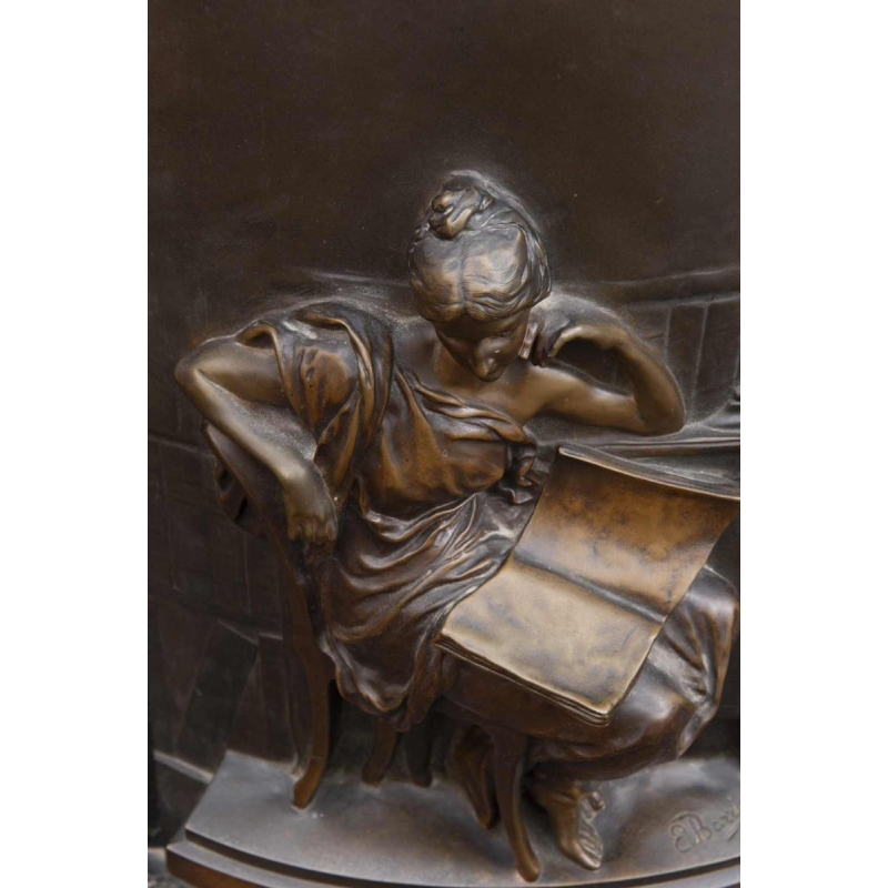 Louis-Ernest Barrias "La Liseuse", sculpture en bronze, 19ème siècle