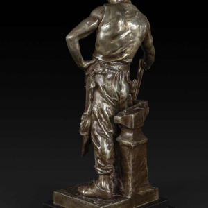 EMILE LOUIS PICAULT "LE TRAVAIL" bronzen beeld, eind 19e eeuw