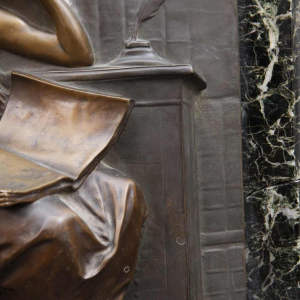 Louis-Ernest Barrias "La Liseuse", bronzen sculptuur, 19e eeuw