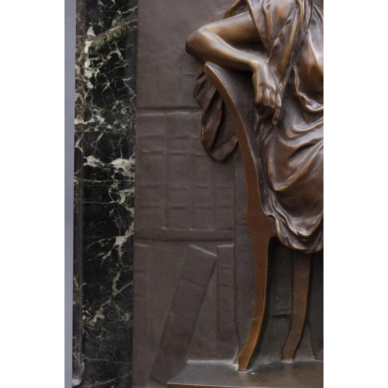 Louis-Ernest Barrias "La Liseuse", bronze sculpture, 19th century