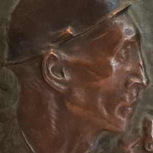 Bas-relief en bronze « LE MINEUR » (1904) de CONSTANTIN MEUNIER (1831-1905) :