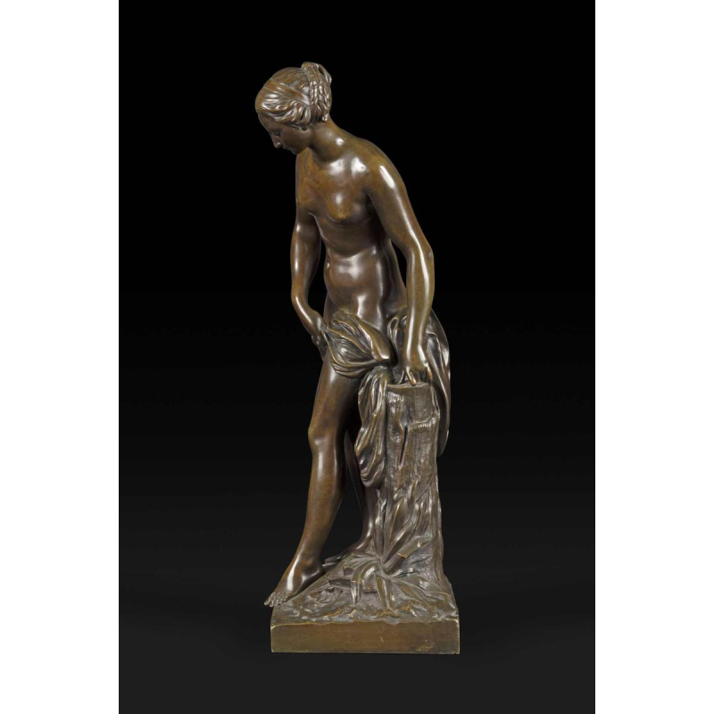 Étienne-Maurice Falconet (1716-1791) « La Nymphe prenant son bain », sculpture en bronze, 1757