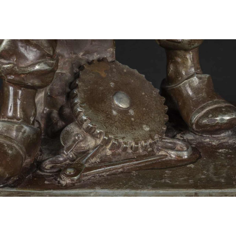 EMILE LOUIS PICAULT "LE TRAVAIL" bronzen beeld, eind 19e eeuw