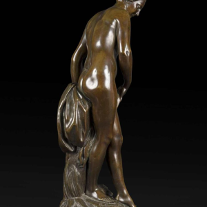 Étienne-Maurice Falconet (1716-1791) "La Nymphe prenant son bain", bronzen sculptuur, 1757