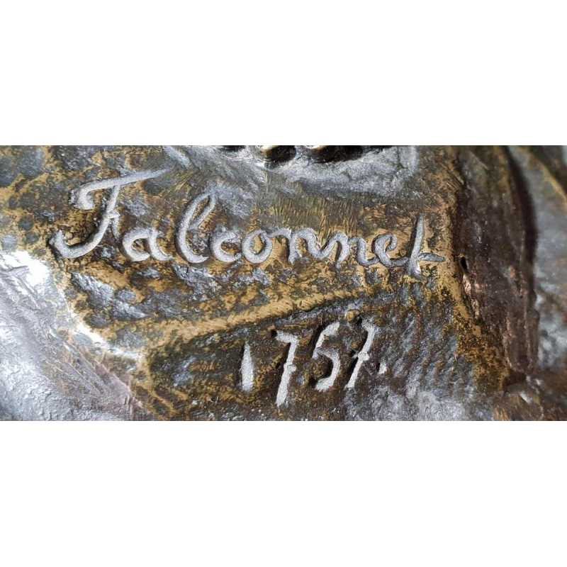 Étienne-Maurice Falconet (1716-1791) "La Nymphe prenant son bain", bronzen sculptuur, 1757