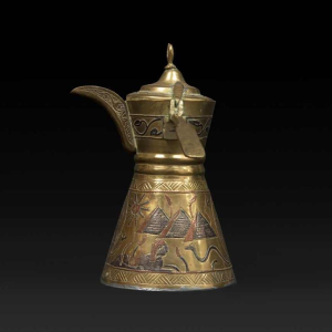 Egyptische Dallah koffiepot: Symbool van gastvrijheid en culturele rijkdom, 20e eeuw