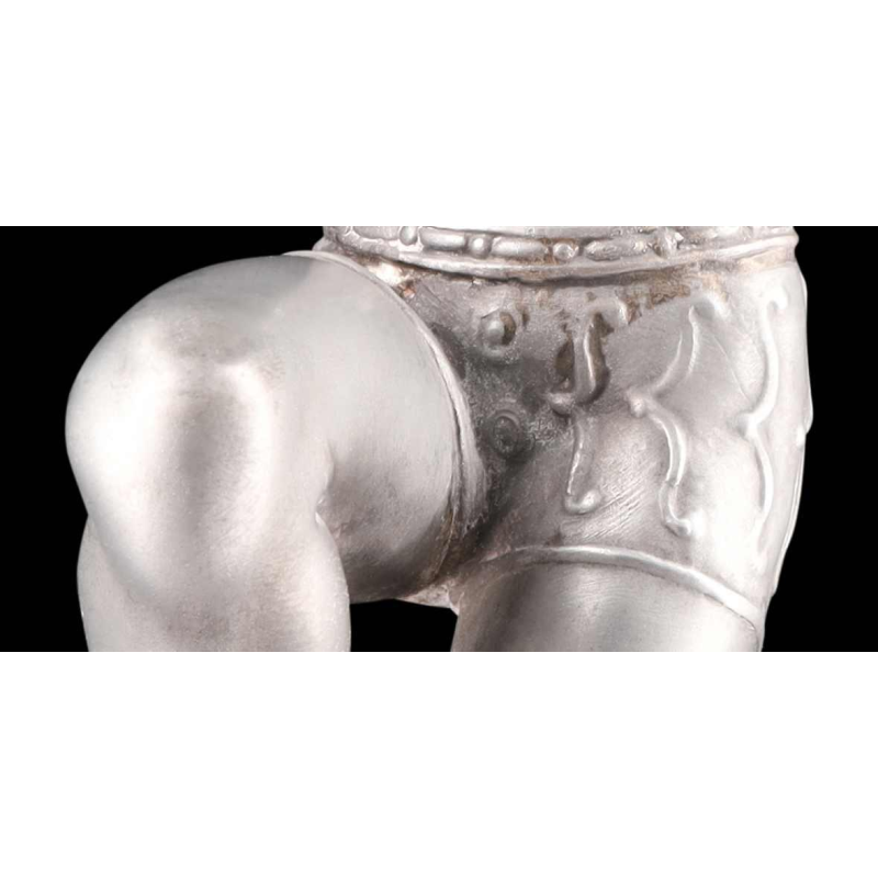 Enrique MOLINS-BALLESTE, ball dancer, Art Deco sculpture in silver-plated metal, early 20th c