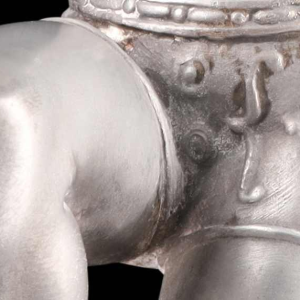 Enrique MOLINS-BALLESTE, baldanser, Art Deco sculptuur van verzilverd metaal, begin 20ste eeuw