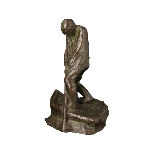 Frans van der Smissen "L'homme debout" sculpture en bronze patiné, première moitié XXe s