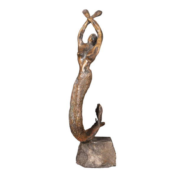 Guy Degrenne 'De zeemeermin' bronzen sculptuur