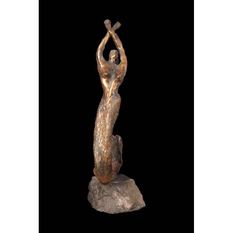 Guy Degrenne 'De zeemeermin' bronzen sculptuur
