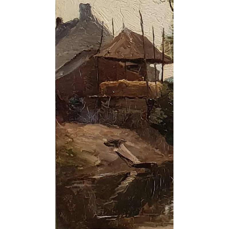 Untitled, oil on panel by Prosper DE WIT (1862-1951):