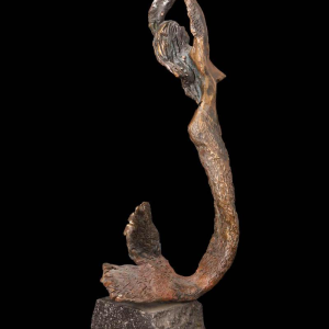 Guy Degrenne 'La sirène' sculpture en bronze