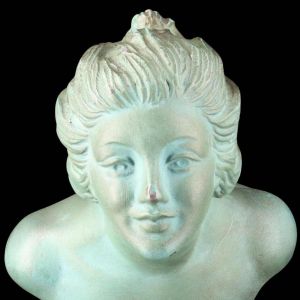 GARCIA pour MAX LE VERRIER "LANCEUSE DE DISQUES" sculpture ART DECO en métal patiné