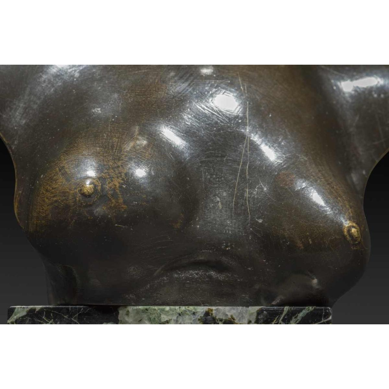 "Bust of a Young Woman" in bronze by JEF LAMBEAUX (1852-1908)