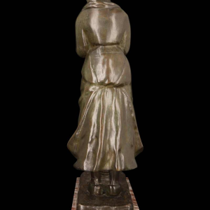 Louis Huygens, bronze sculpture ‘LA PRIEUSE’, 19th c