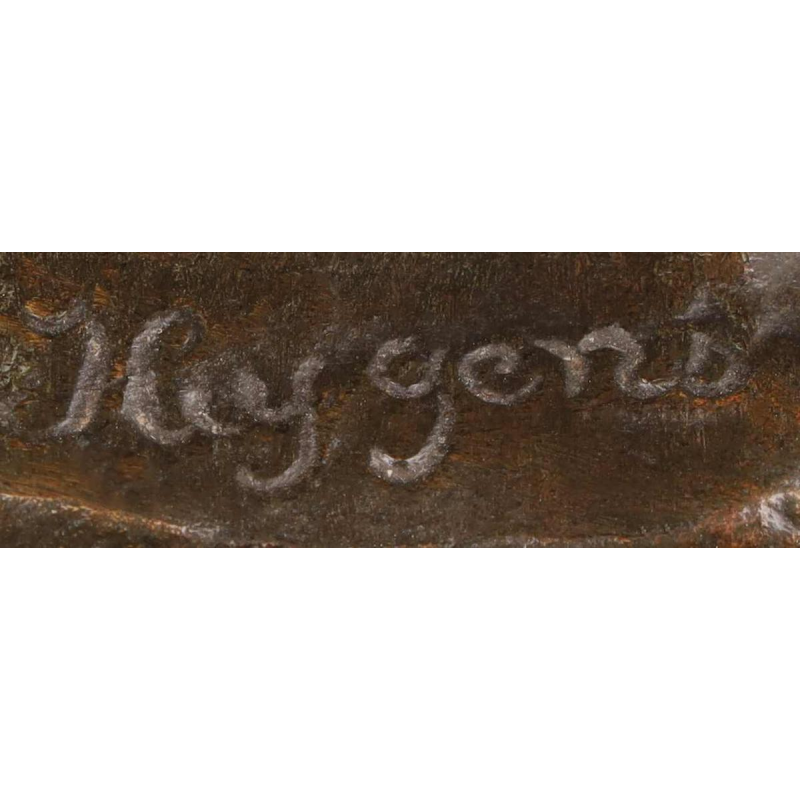 Louis Huygens, bronzen sculptuur “LA PRIEUSE”, 19e eeuw