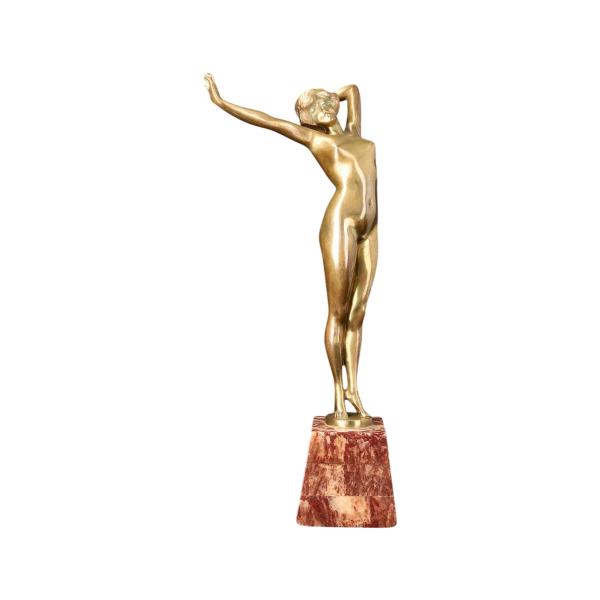 Gilt bronze sculpture "LE REVEIL" (The Awakening) by PAUL PHILIPPE (1870-1930)